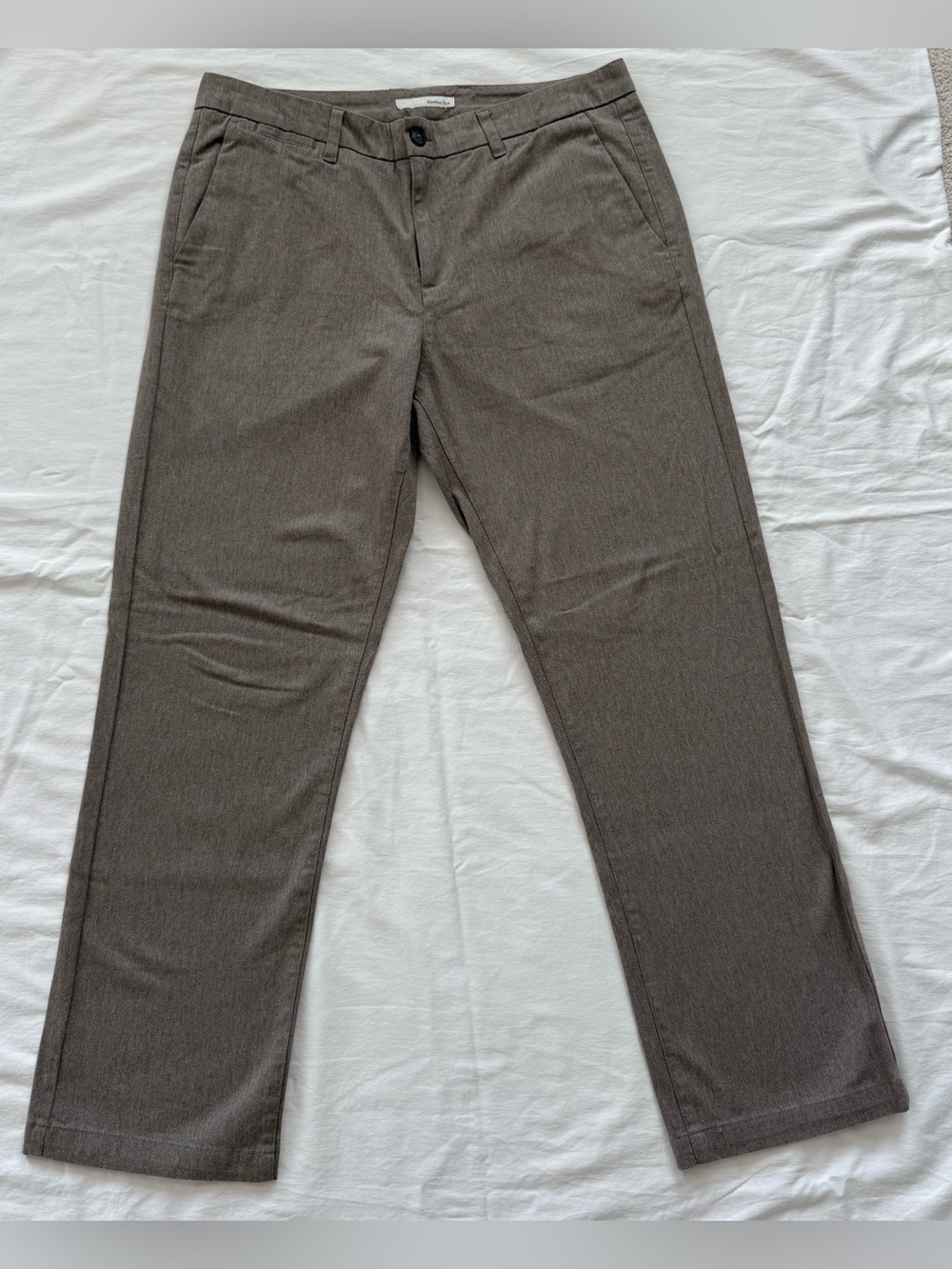Hawker Rye Men’s Brown Straight Fit Dress Pants 34x30 Chinos